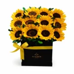 Box Premium Luna con 12 Girasoles
