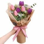 Ramo Lila con 6 Tulipanes