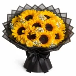 Ramo Lucía con 24 Girasoles y 15 Rosas