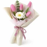 Ramo Pink con 4 Tulipanes